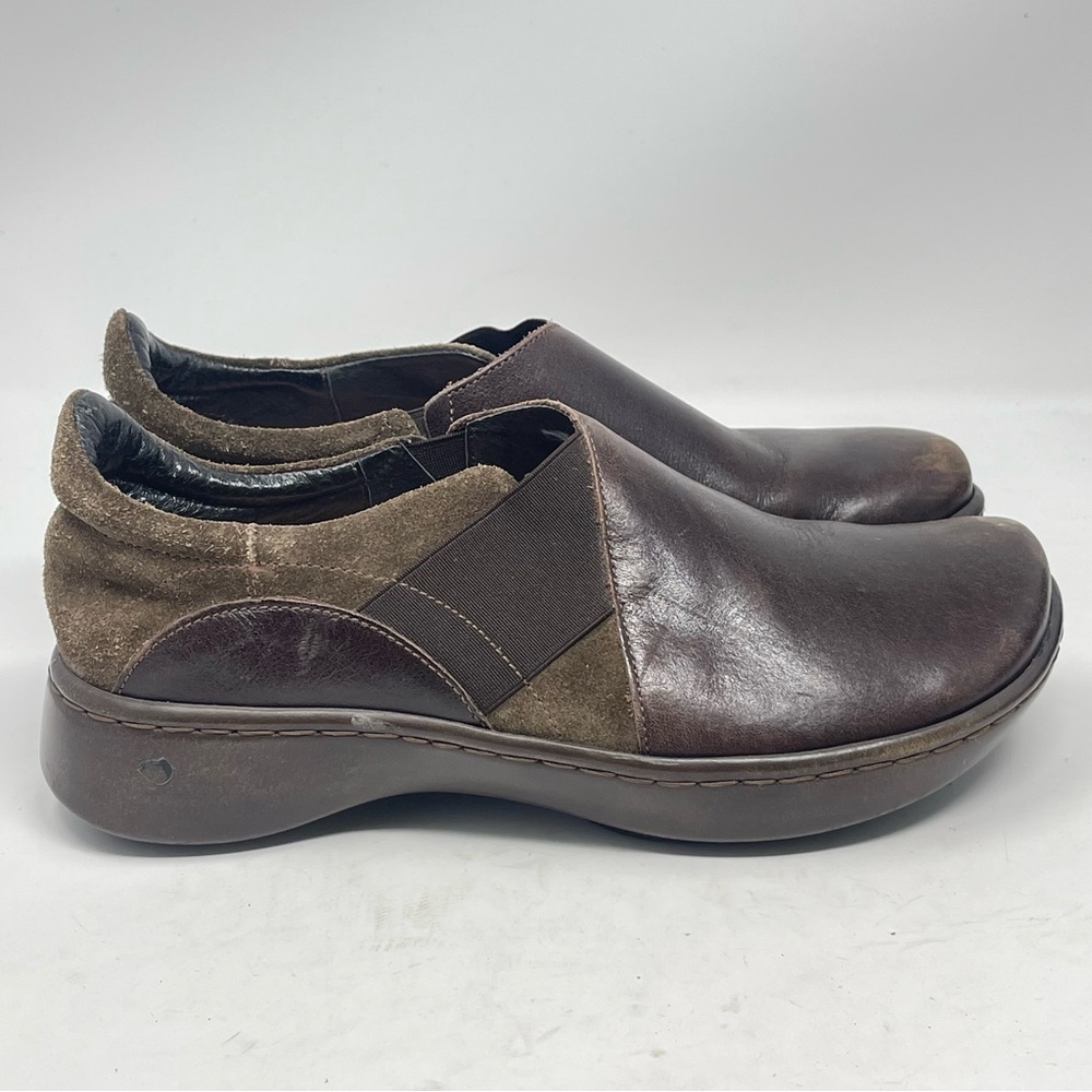 Naot Atlantic Shoes Womens 7 EU 38 Brown Leather Suede Arch Support Casual
